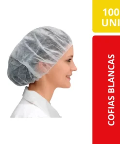 Cofias Desechables Blancas 100 Unidades