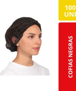 Cofias Desechables Negras 100 Unidades