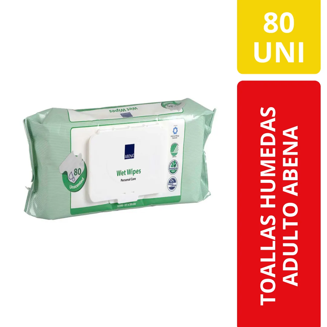 Abena Toallas Húmedas Adulto Sin Perfume 80 Unidades