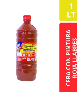 CERA CON PINTURA PISO 1LT ROJA LLABRES