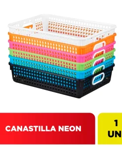 Canastilla Organizadora Plástica Neon 1 Unidad