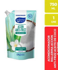 Ballerina Acondicionador Acción Anti-Frizz Coco y Jazmín 750 ML
