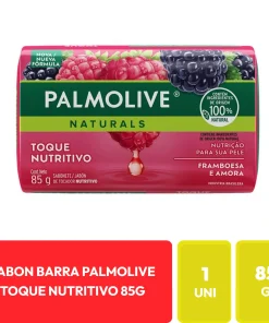 Palmolive Naturals Jabón en Barra Toque Nutritivo Frambuesa y Mora 85g