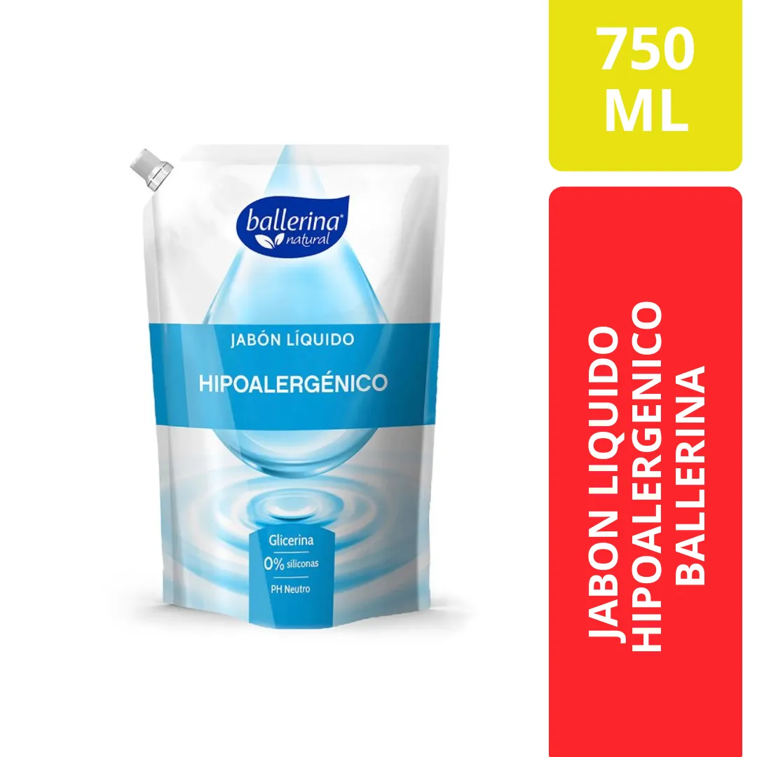 Ballerina Jabón Líquido Hipoalergénico 750 ML