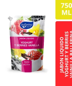JABON LIQUIDO BALLERINA YOGHURT BERRIES Y VAINILLA 750ML