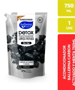 Ballerina Acondicionador Detox Carbón Activado Menta 750 ML