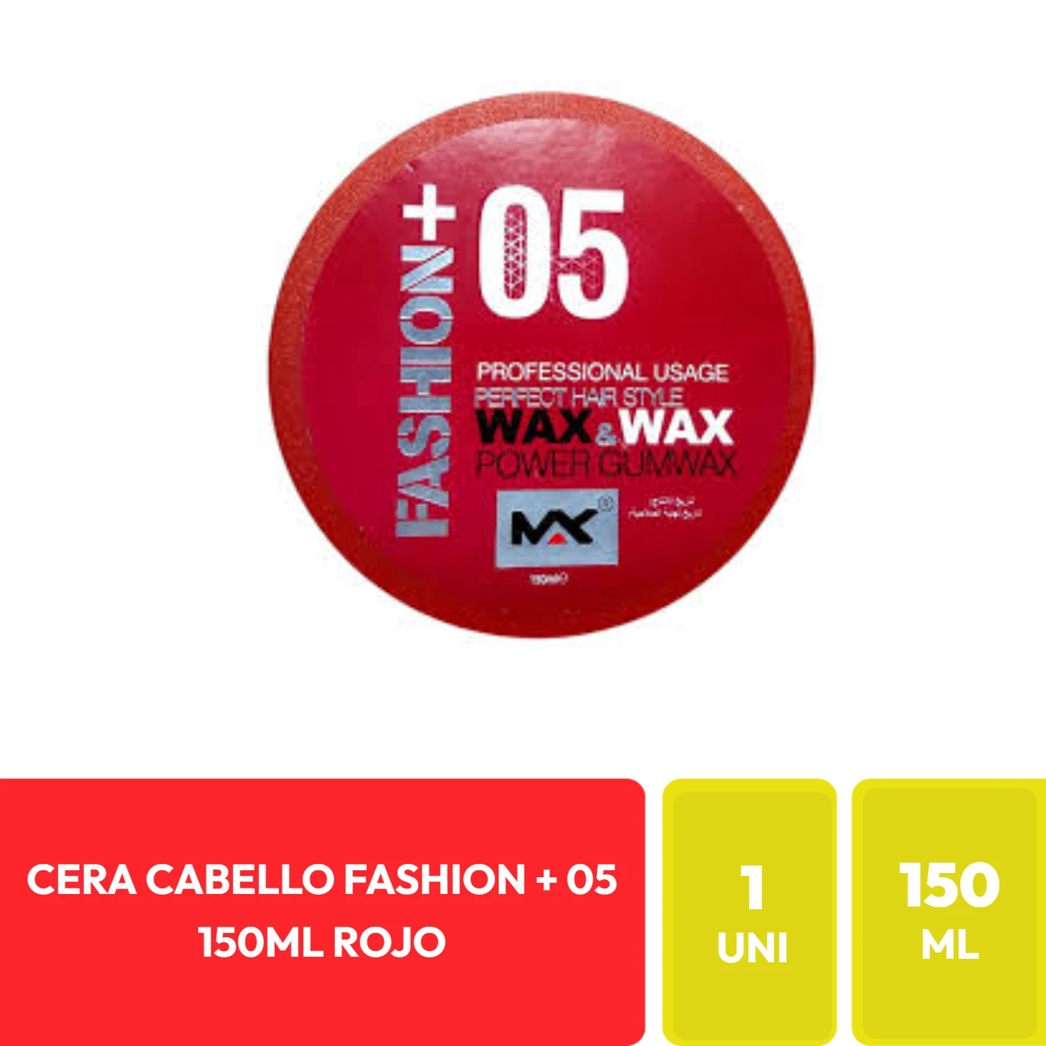 Fashion Cera Capilar Gumwax Power Wax 05 150 ML Rojo