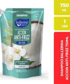 Ballerina Shampoo Acción Anti-Frizz con Coco y Jazmín 750 ML