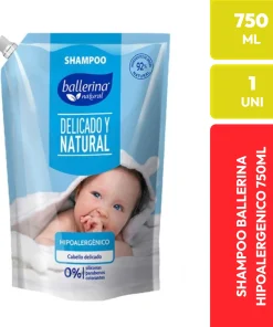 Ballerina Shampoo Hipoalergénico Delicado y Natural 750 ML