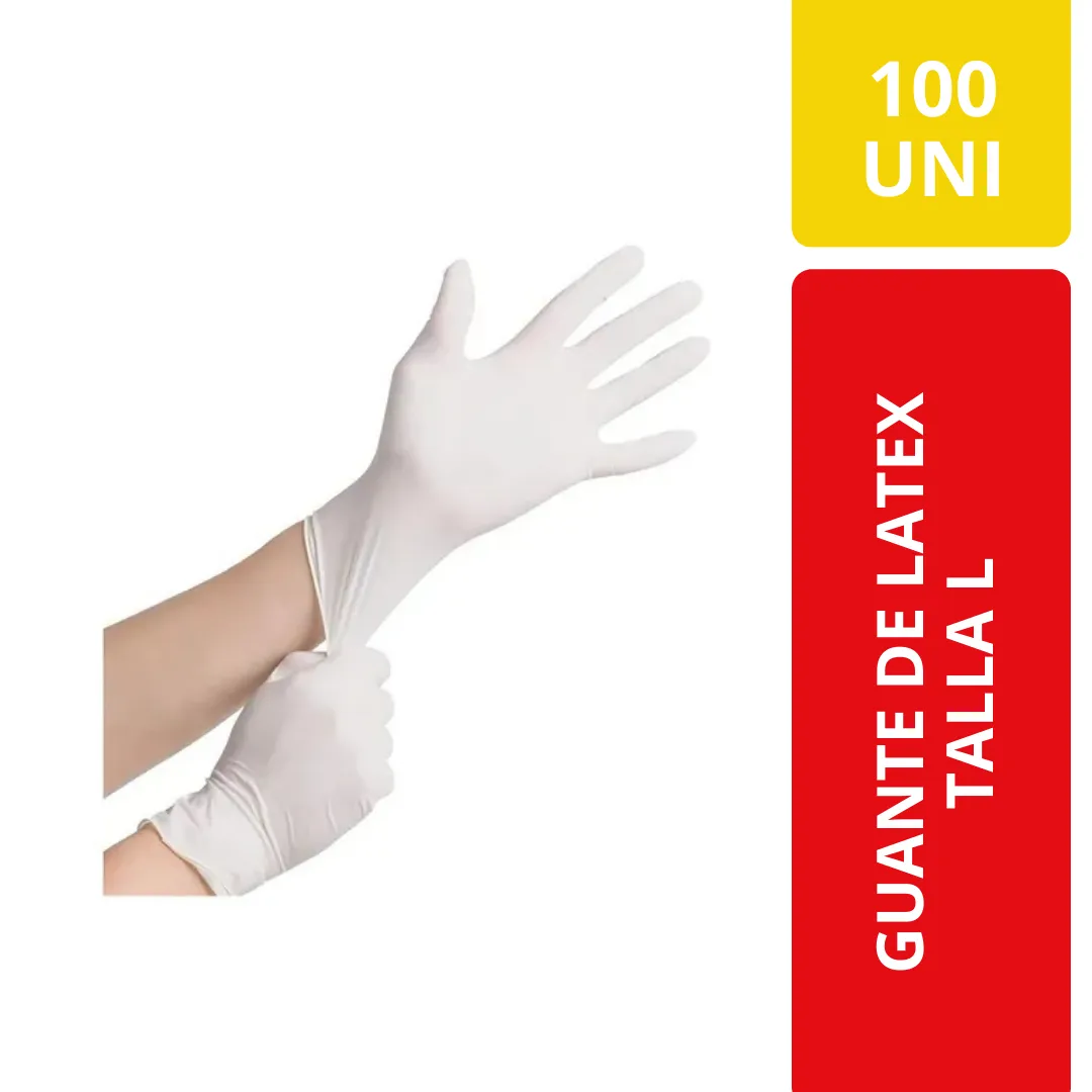 Guante Látex Talla L 100 Unidades