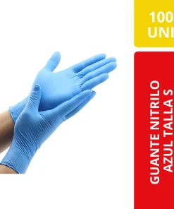 Guante Nitrilo Azul Talla S 100 Unidades