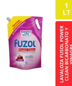 Fuzol Power Clean Lavaloza Concentrado Bicarbonato y Vinagre 1 LT