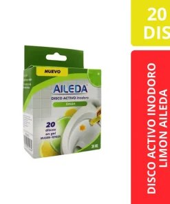 Aileda Disco Activo Inodoro Limón 20 Discos en Gel 36 ML