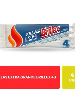 Brillex Velas Extra Grandes 4 Unidades