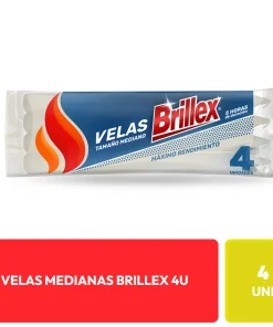 Brillex Velas Medianas 4 Unidades 5 Horas Duración