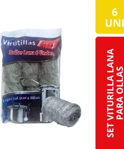 Virutillas Lana para Ollas Set 6 Unidades