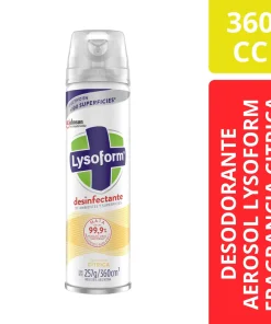 DESINFECTANTE AEROSOL LYSOFORM 360 FRAGANCIA CITRICA
