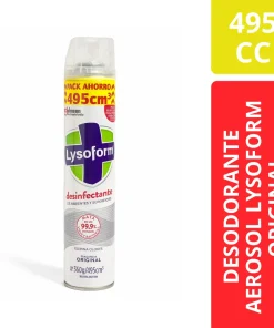 Lysoform Desinfectante Aerosol Ambientes y Superficies Original 495 CC
