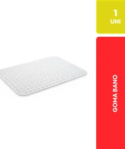 Alfombra Antideslizante para Baño Blanca con Ventosas 1 Unidad