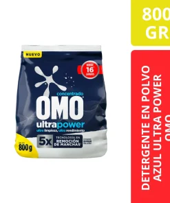 DETERGENTE EN POLVO AZUL ULTRA POWER OMO 800GR