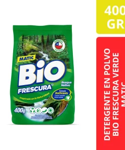 DETERGENTE EN POLVO BIO FRESCURA VERDE MATIC 400GM