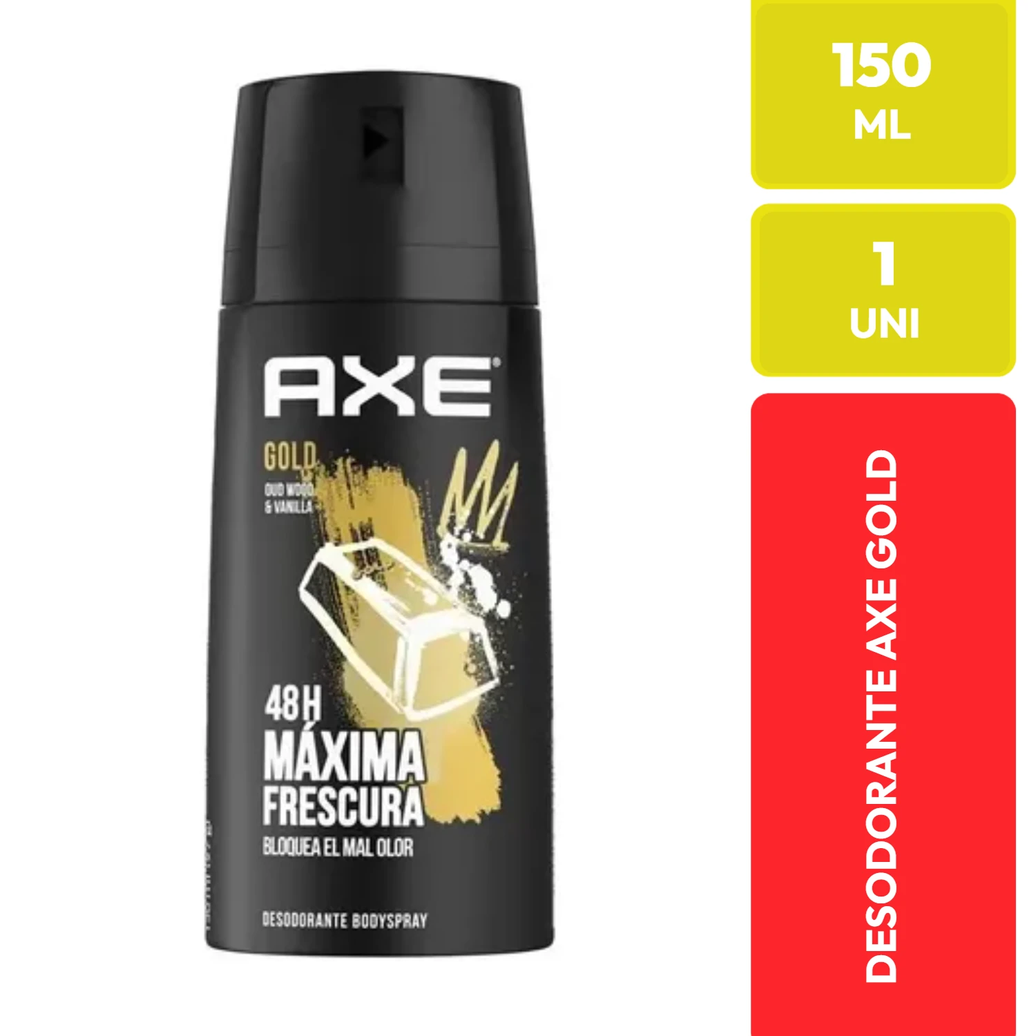 Desodorante Bodyspray AXE Gold Oud Wood & Vainilla 150ml
