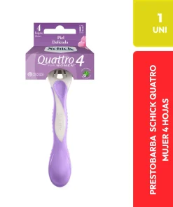 Afeitadora Schick Quattro 4 Mujer Piel Delicada 1 Unidad