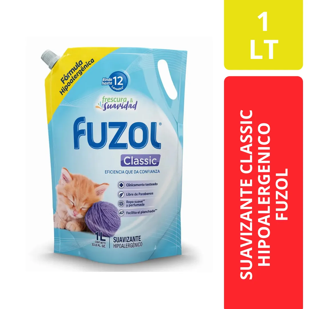 Fuzol Suavizante Classic Hipoalergénico 1 LT