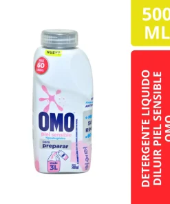 OMO Detergente Líquido Concentrado Piel Sensible para Diluir 500 ML (Rinde 3 L)