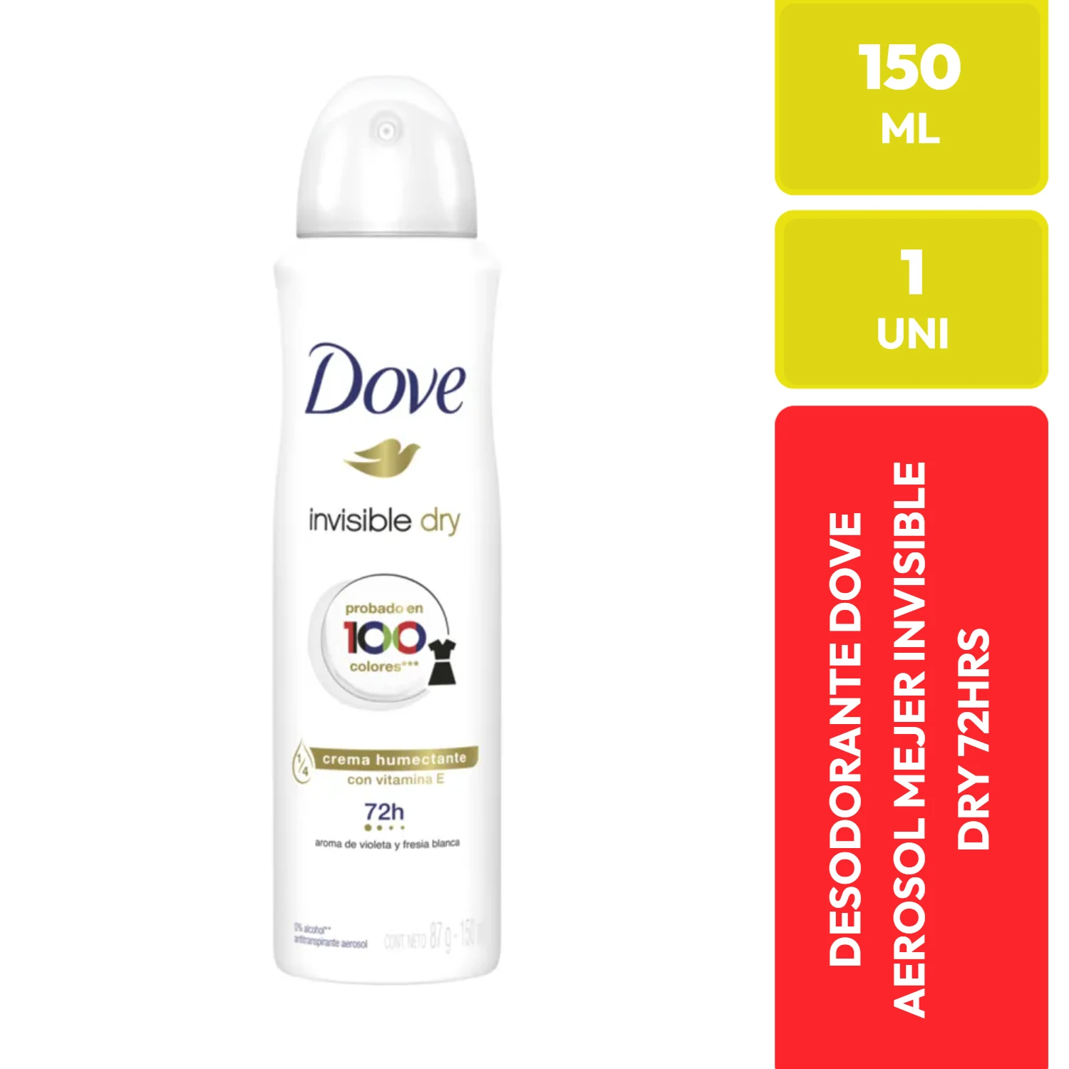 Desodorante Dove Invisible Dry Aerosol 150ml