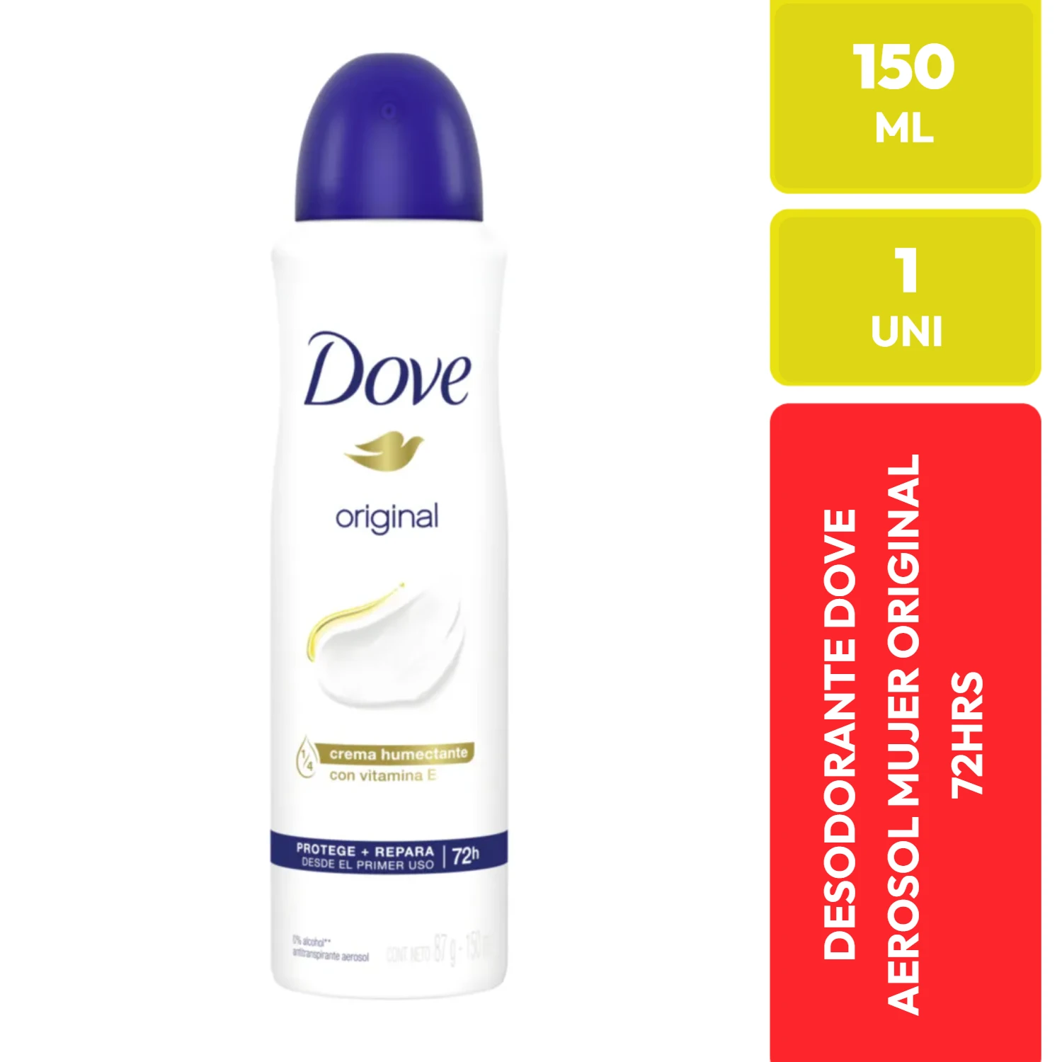Dove Desodorante Aerosol Mujer Original 72H 150ml