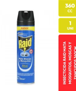 Raid Insecticida Mata Moscas y Mosquitos 360 CC
