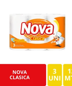 Toallas de Papel Nova Clásica 3 Rollos 12 Metros