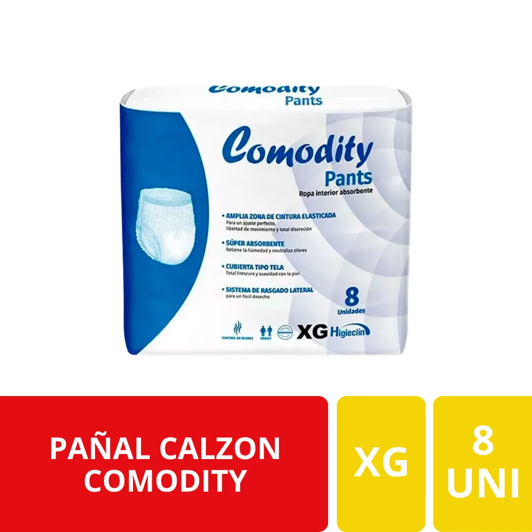 Comodity Pañal Adulto Calzón Absorbente XG 8 Unidades