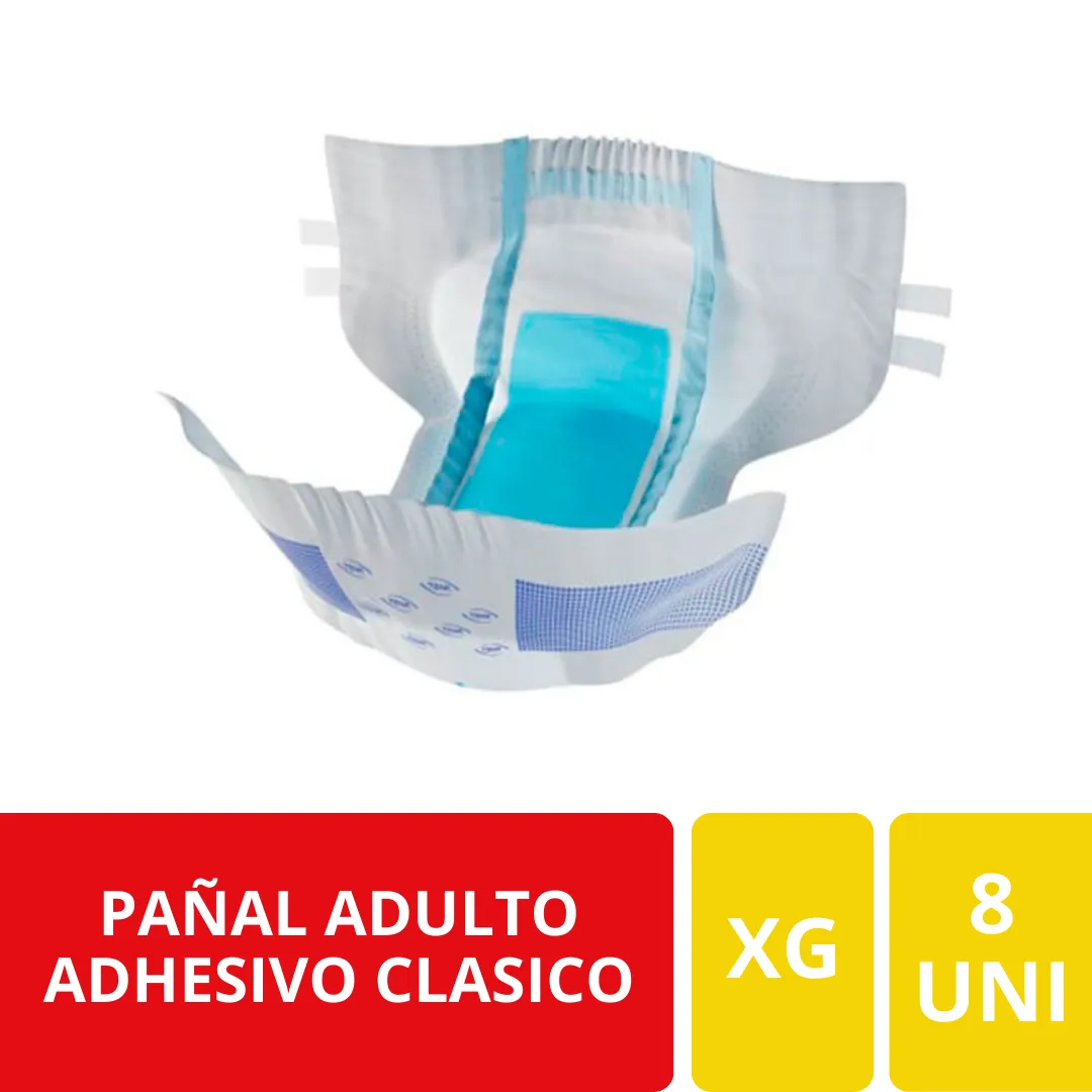 Comercial Elias Pañal Adulto Adhesivo Clásico XG 8 Unidades