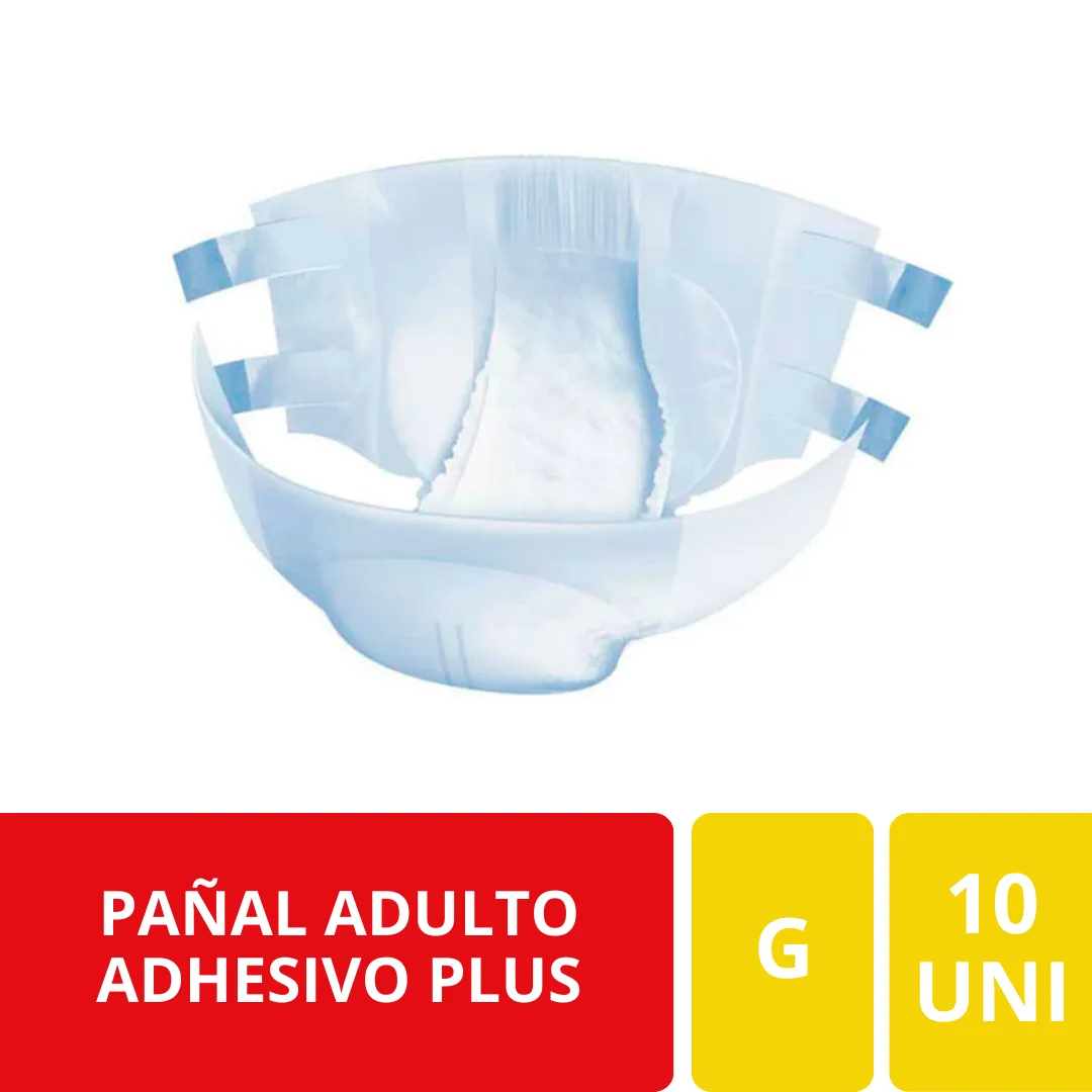 Comercial Elias Pañal Adulto Adhesivo Plus Talla G 10 Unidades