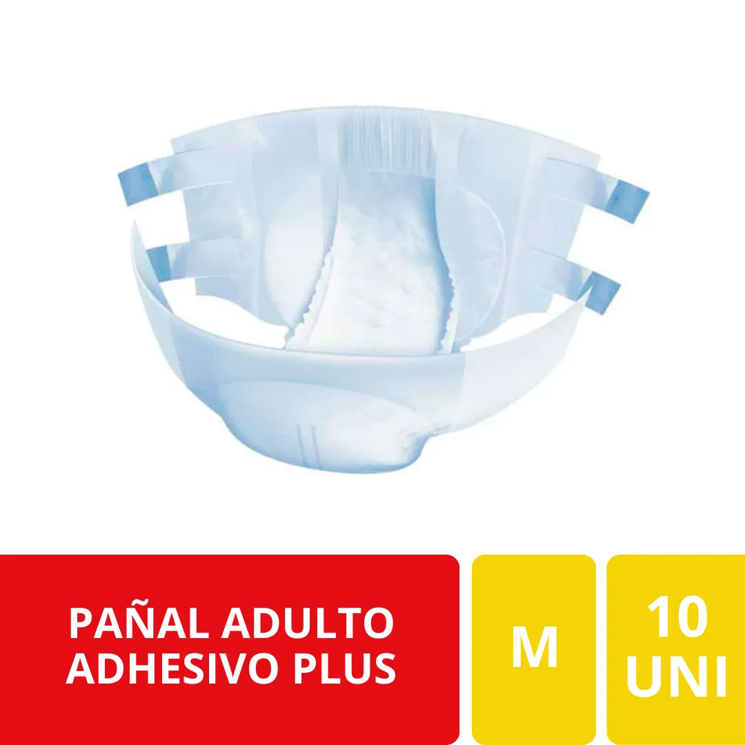 Comercial Elias Pañal Adulto Adhesivo Plus Talla M 10 Unidades