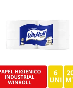 WinRoll Papel Higiénico Industrial Pack 6 Rollos 200 Metros C/U