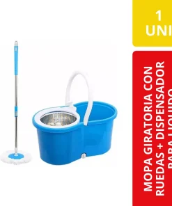 Mopa Giratoria con Ruedas y Dispensador de Líquido 1 Unidad