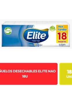 Elite Pañuelos Desechables Triple Hoja Aloe Vera 18 Paquetes