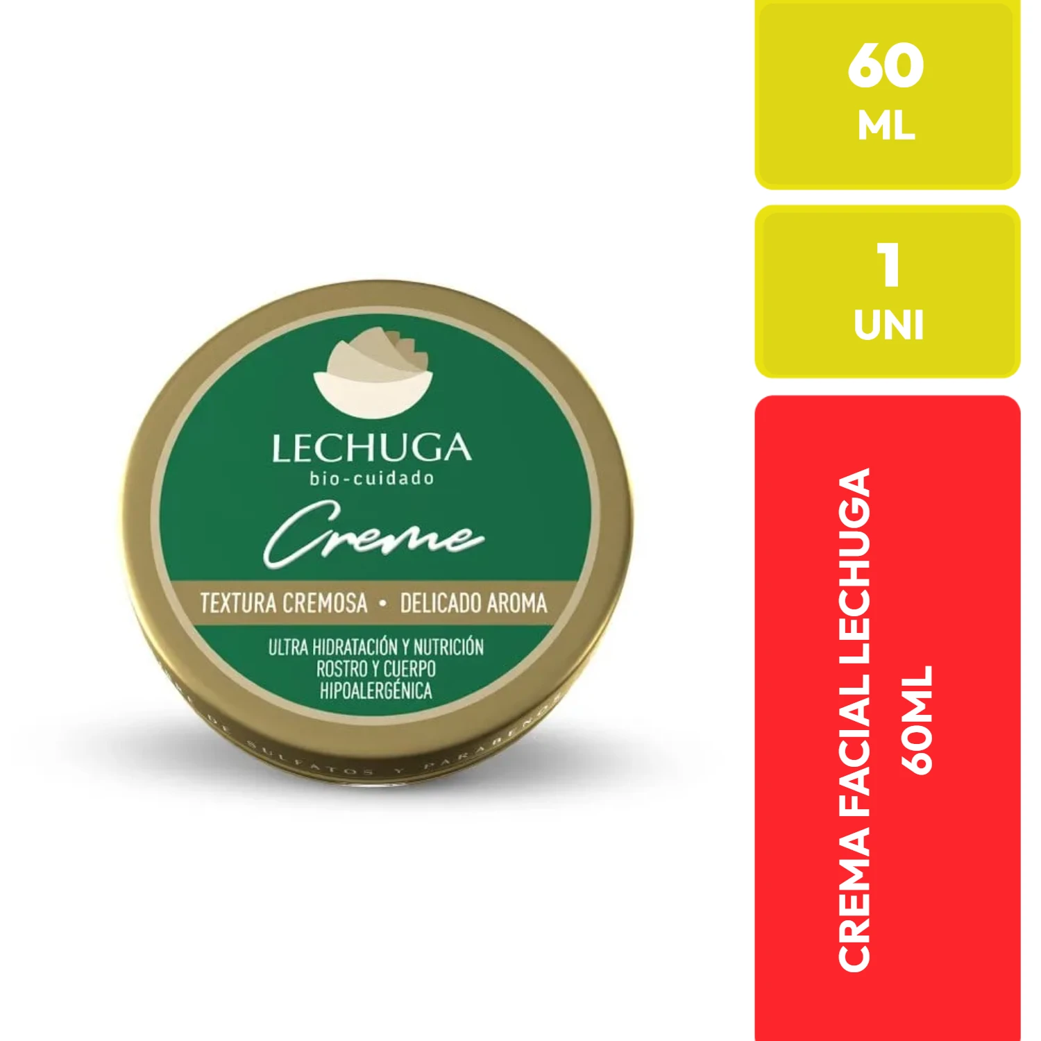 Crema Facial Lechuja Bio-Cuidado 60 ML
