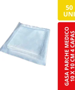Gasa Parche Médico 10x10 cm 4 Capas 50 Unidades
