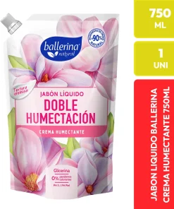 Ballerina Natural Jabón Líquido Doble Humectación Crema Humectante 750ml