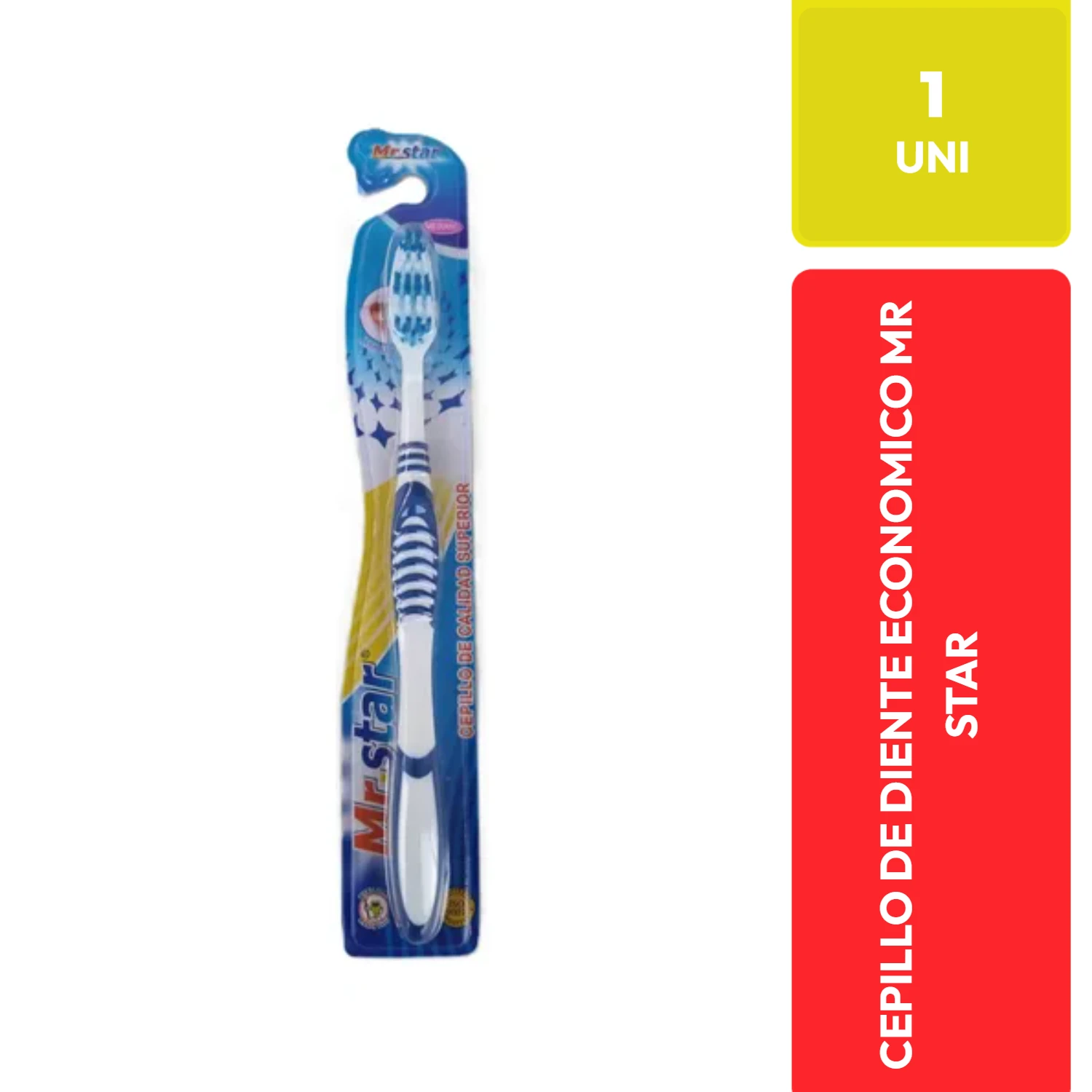 Mr Star Cepillo de Dientes Calidad Superior 1 Unidad