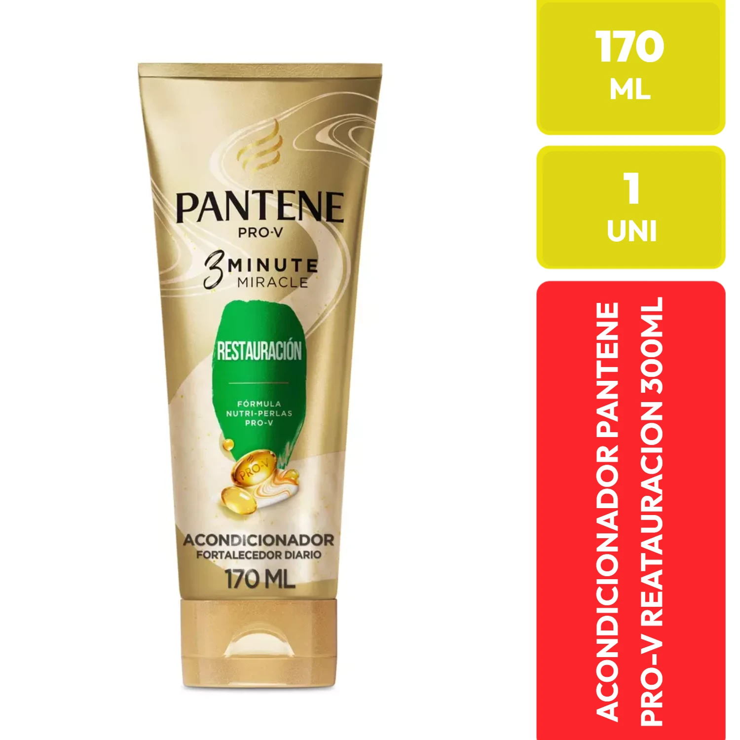 Pantene Pro-V 3 Minute Miracle Restauración Acondicionador Fortalecedor Diario 170 ML
