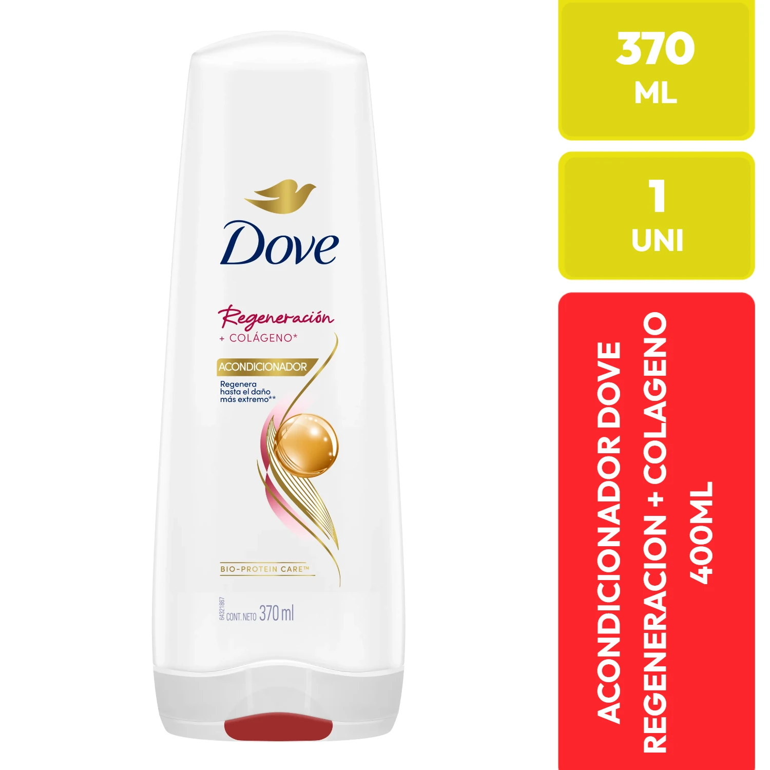 Dove Acondicionador Regeneración + Colágeno 370 ML