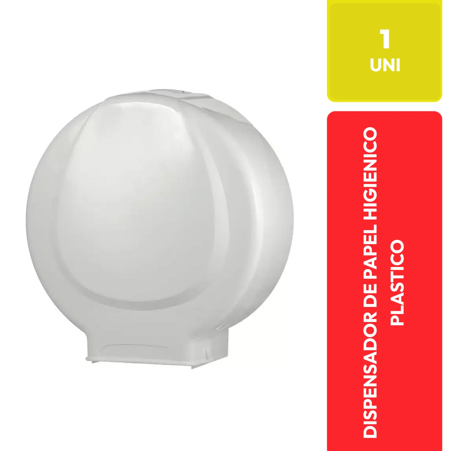 Dispensador de Papel Higiénico Plástico Grande Blanco