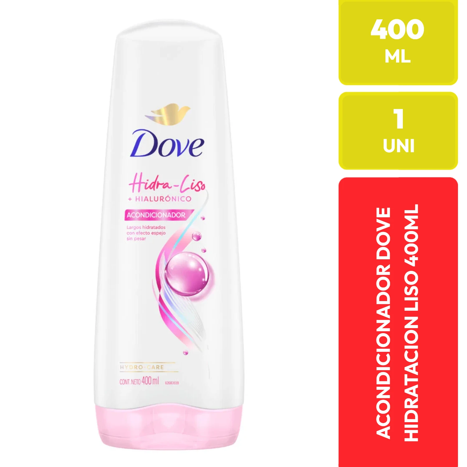 Dove Hidra-Liso Acondicionador Hialurónico 400 ml