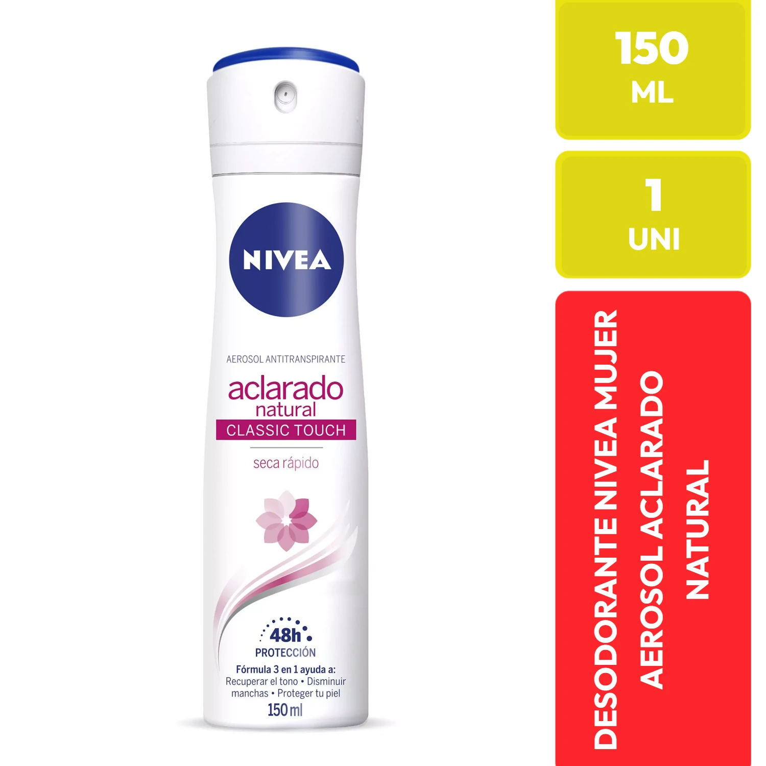 Nivea Desodorante Aclarado Natural Classic Touch Aerosol 150 ml