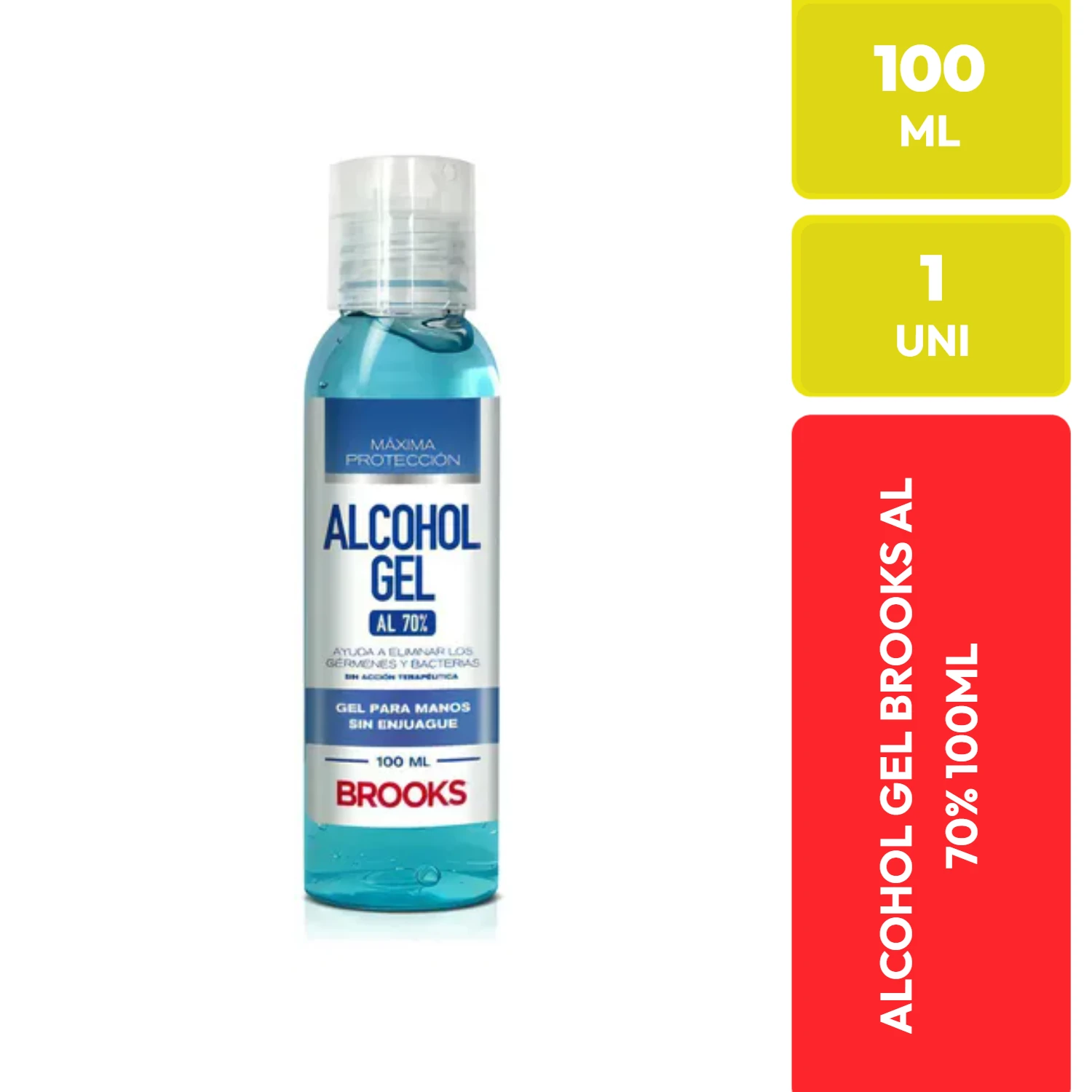 Alcohol Gel Brooks 70% 100 ML